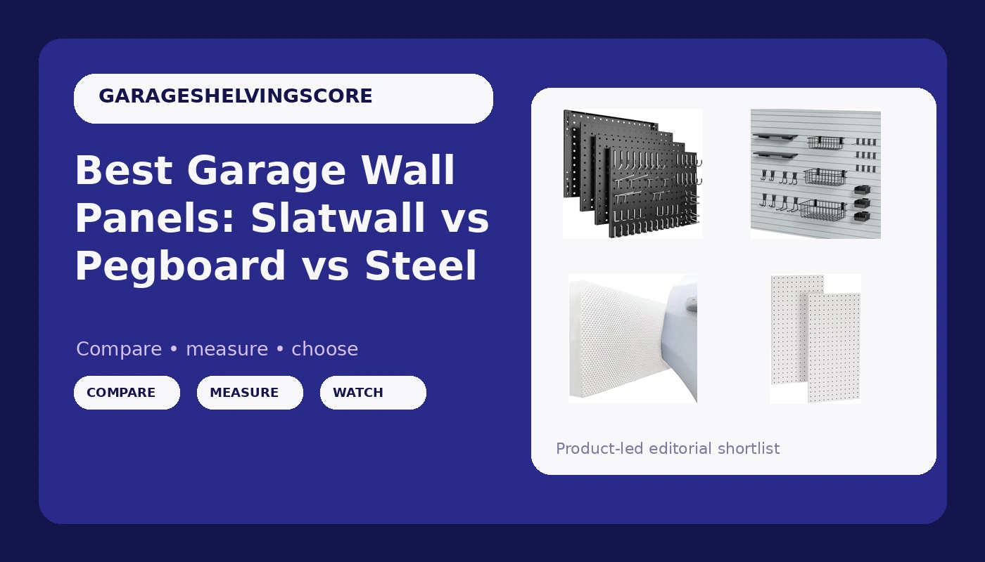 Best Garage Wall Panels: Slatwall vs Pegboard vs Steel - GarageShelvingScore review with measurements and honest opinion