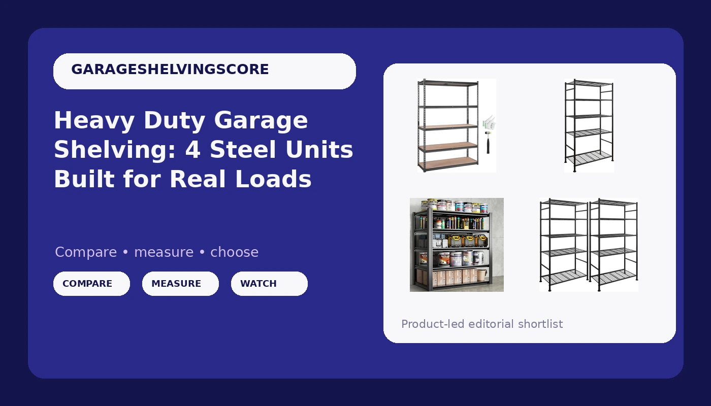 Heavy Duty Garage Shelving: 4 Steel Units Built for Real Loads