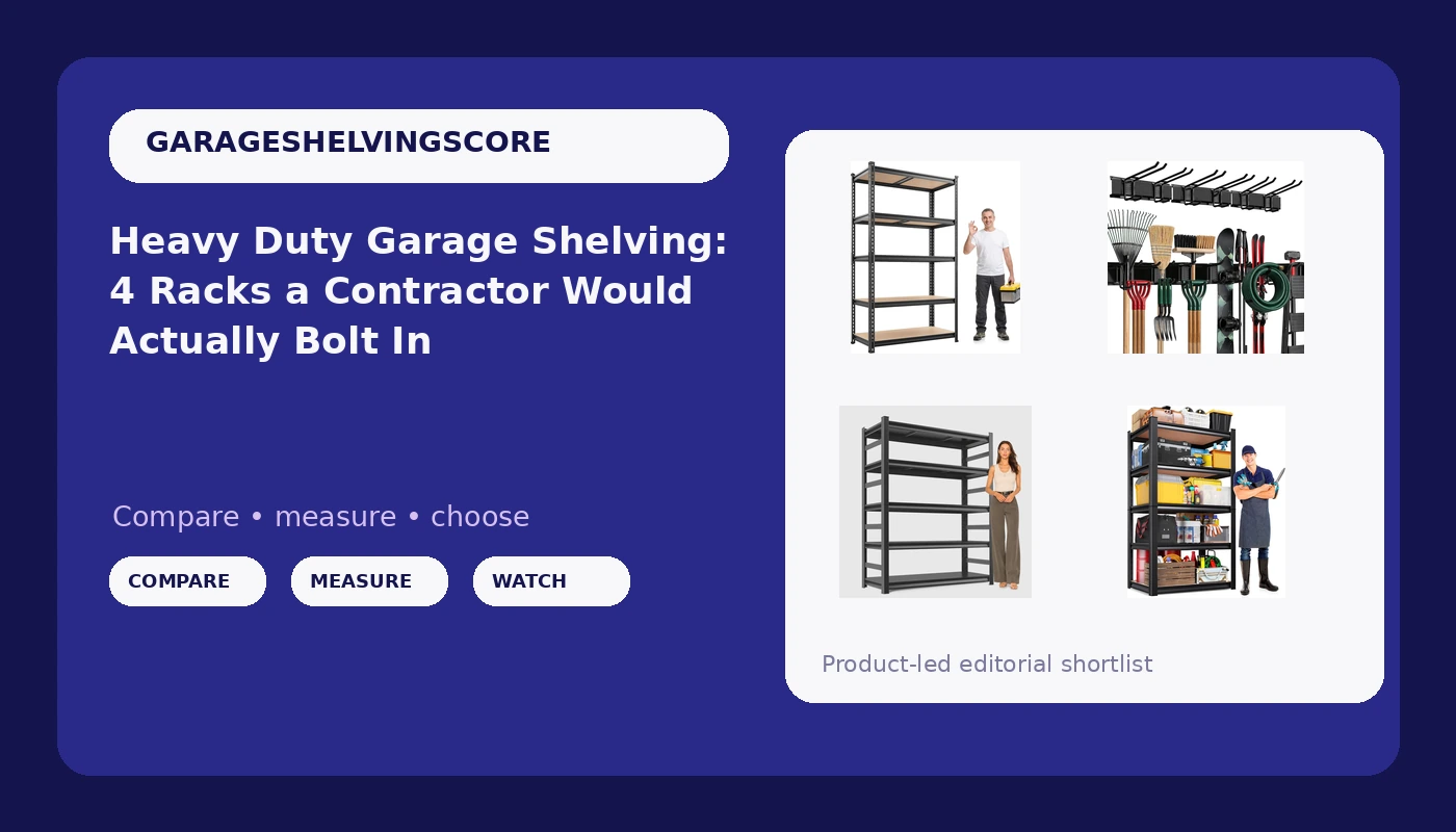 Heavy Duty Garage Shelving: 4 Racks a Contractor Would Actually Bolt In