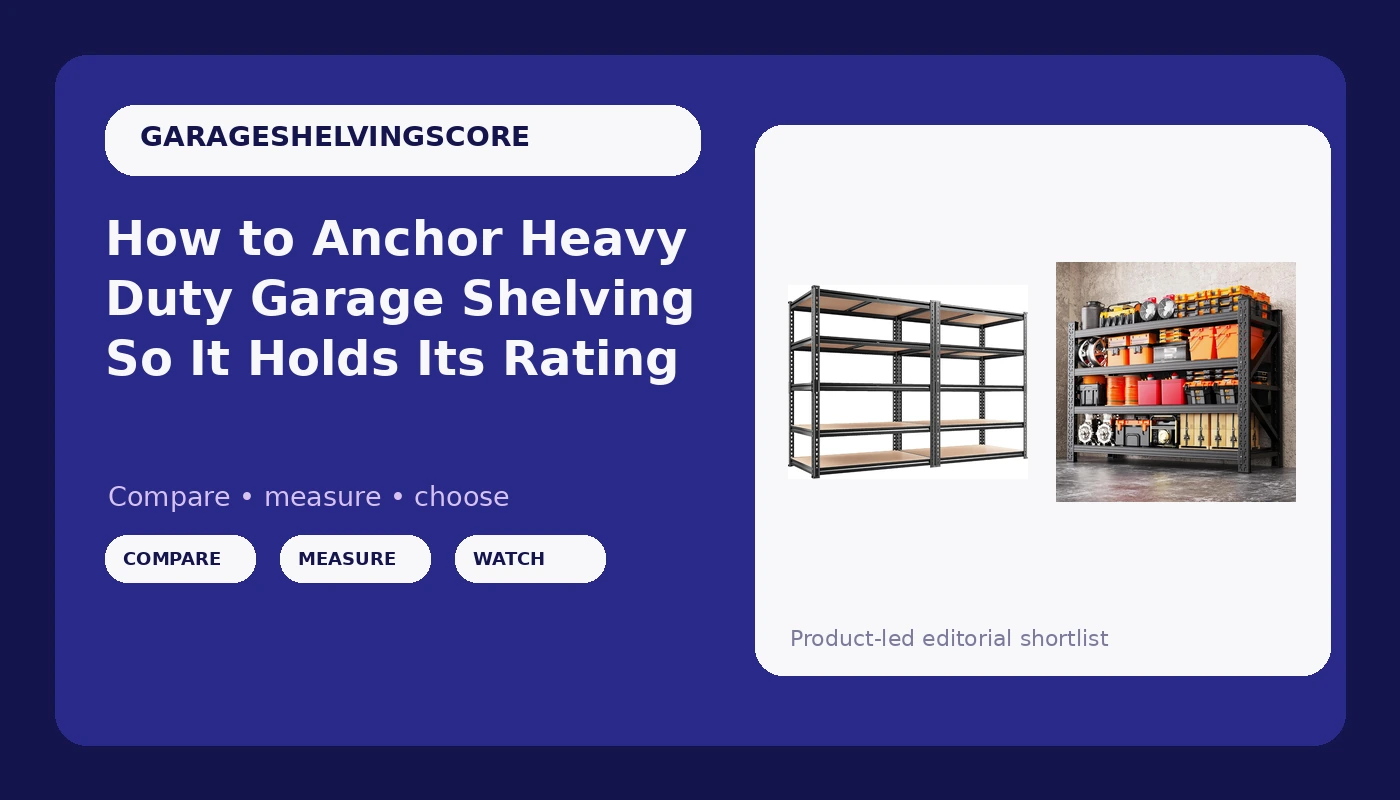 How to Anchor Heavy Duty Garage Shelving So It Holds Its Rating