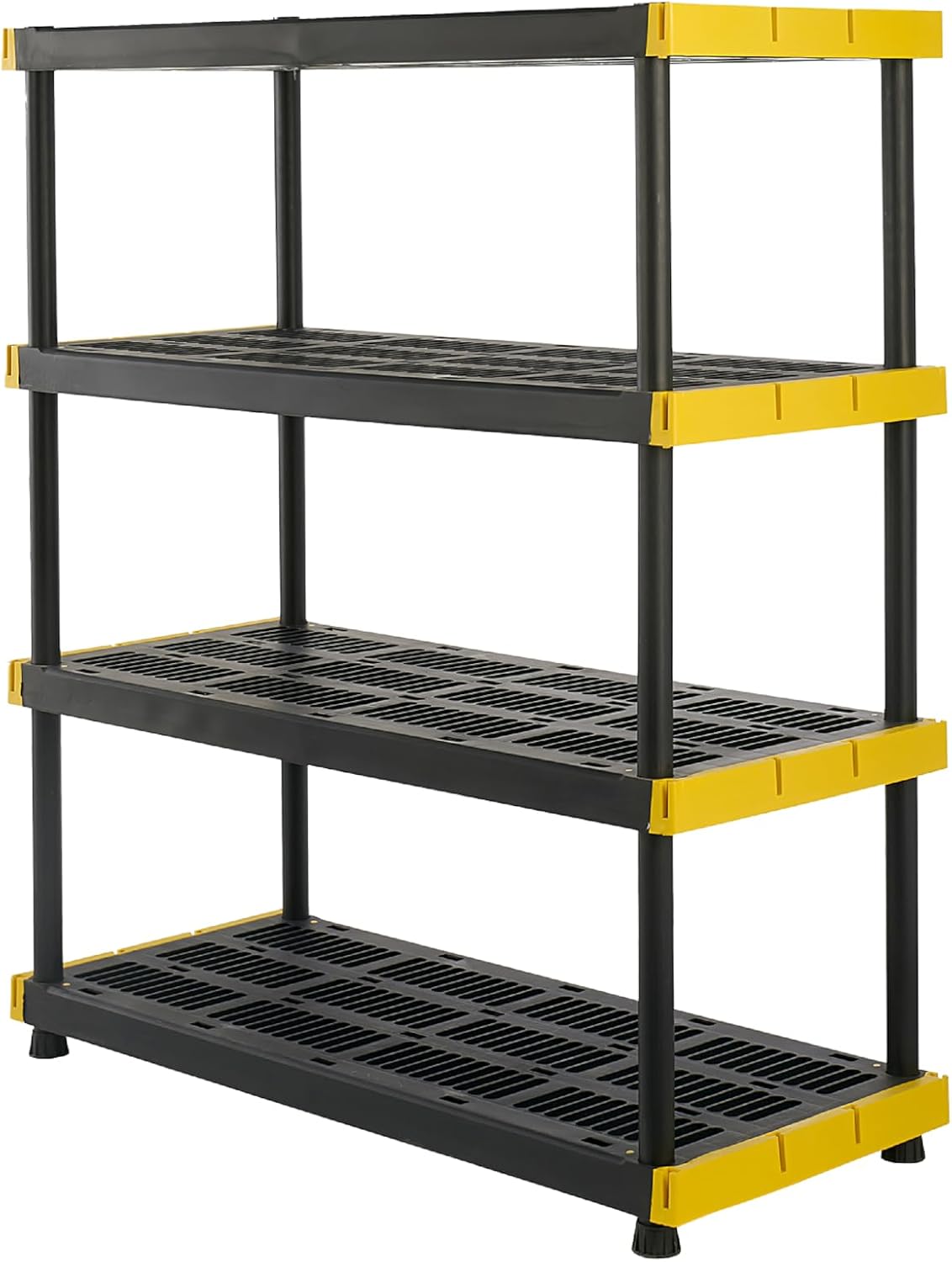CX 4-Tier Heavy Duty Plastic Storage Shelves for Garage Organization
