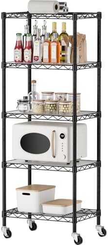 SINGAYE Over-The-Toilet Storage Rack 3-Tier Bathroom Organizer and Storage Shelf Over Toilet with Adjustable Shelf and Basket Freestanding Space Saver Bathroom Shelves Above Toilet for Room Black