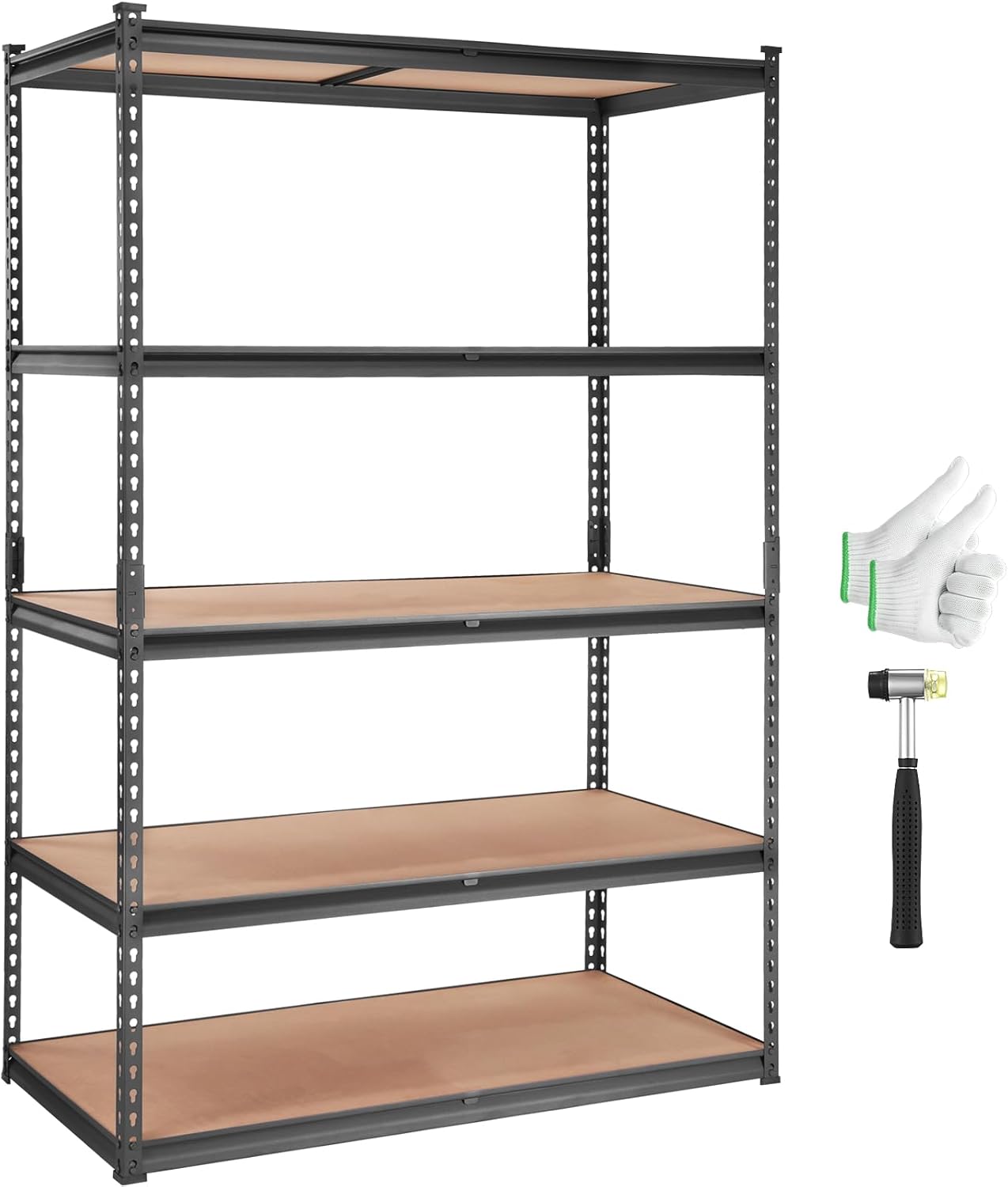 VEVOR Storage Shelves 5-Tier Adjustable 2000 lbs 48"x24"x72" Shelving Unit
