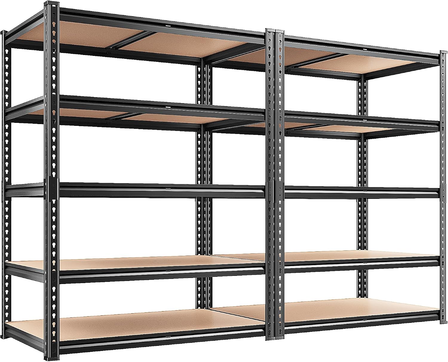 REIBII 2 Pack Garage Shelving, 2400LBS Each,Heavy Duty Storage Shelves