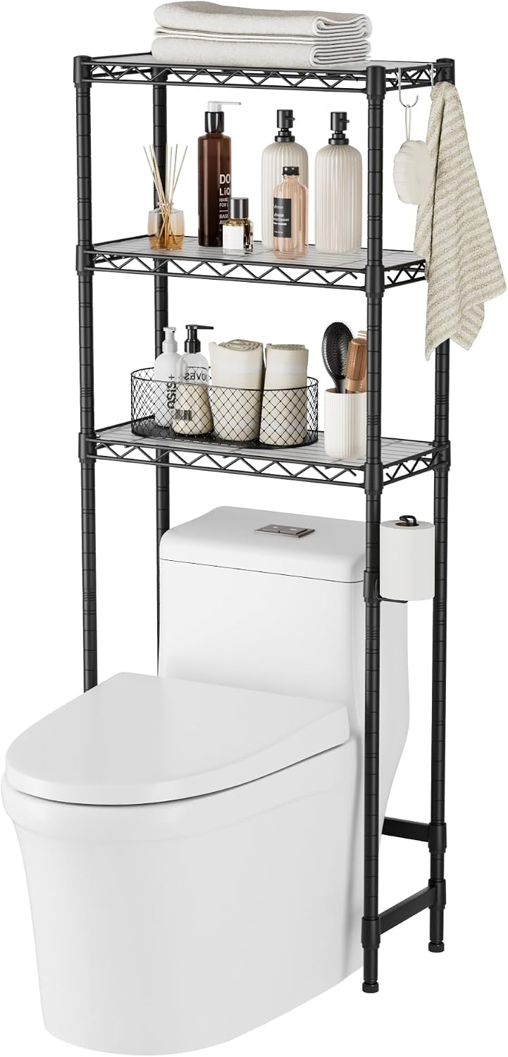 Over The Toilet Storage Shelf 3-Tier Bathroom Organizer and Storage Shelf