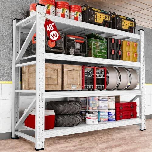 6000LBS Heavy Duty Garage Shelving Units,79" Wide & Deep Storage Shelves,Black Metal Garage Shelves,Large Storage Rack,Steel Shelf,Industrial Shelving for Shop,Warehouse,Basement,79" W x 24" D x 79" H