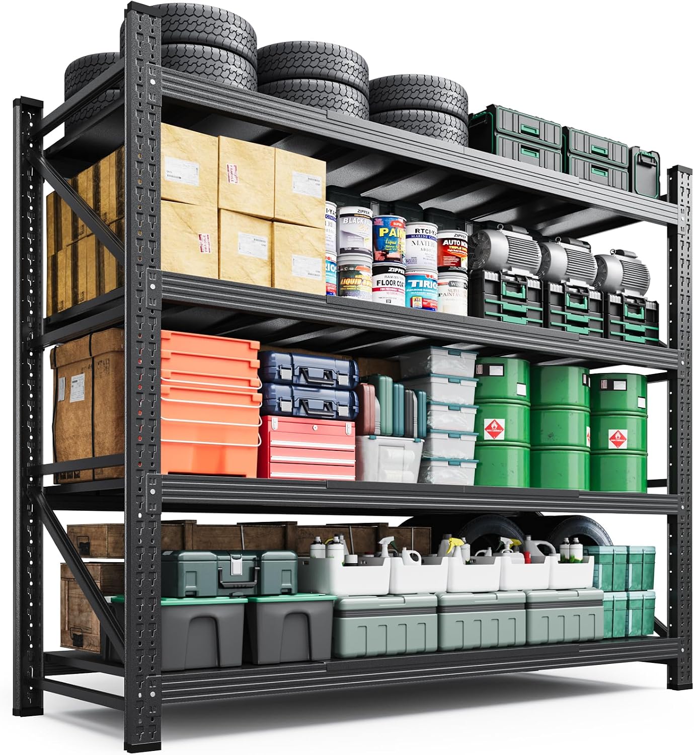 Letaya 3000LBS Storage Shelves Heavy Duty, 4 Tier Adjustable Utility Rack Shelf