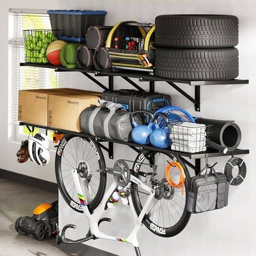 FLEXIMOUNTS 2-Pack 1x6ft Garage Shelving Perforated Wall Shelf