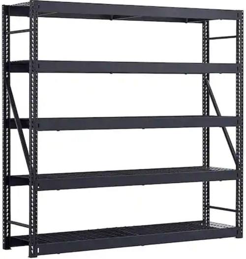 Husky Heavy Duty Industrial Metal Storage Shelving Unit, Black, 72H x 48W x 24D Inches, 4 Adjustable Shelves, 1000 lbs Capacity, Powder Coated Steel (Black, 90 in W x 90 in H x 24 in D, 5)