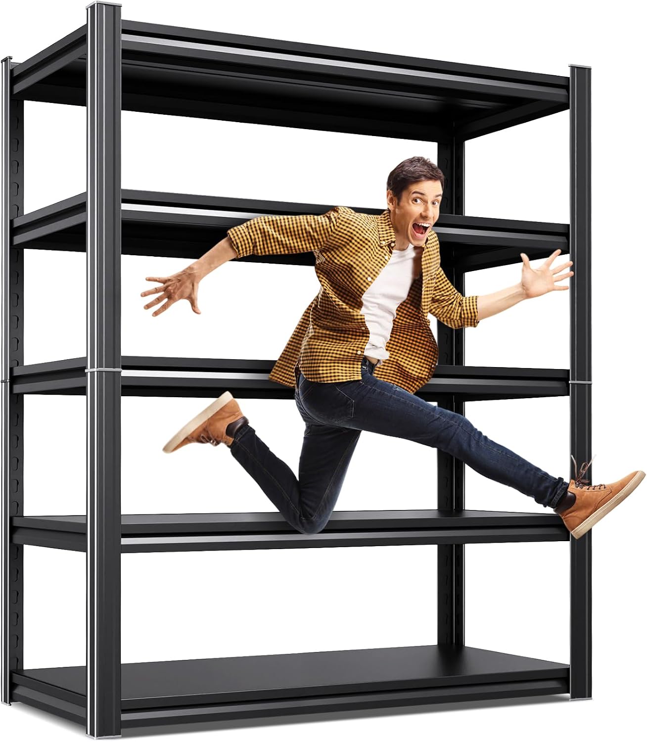 71.2 inch tall adjustable metal garage shelving unit